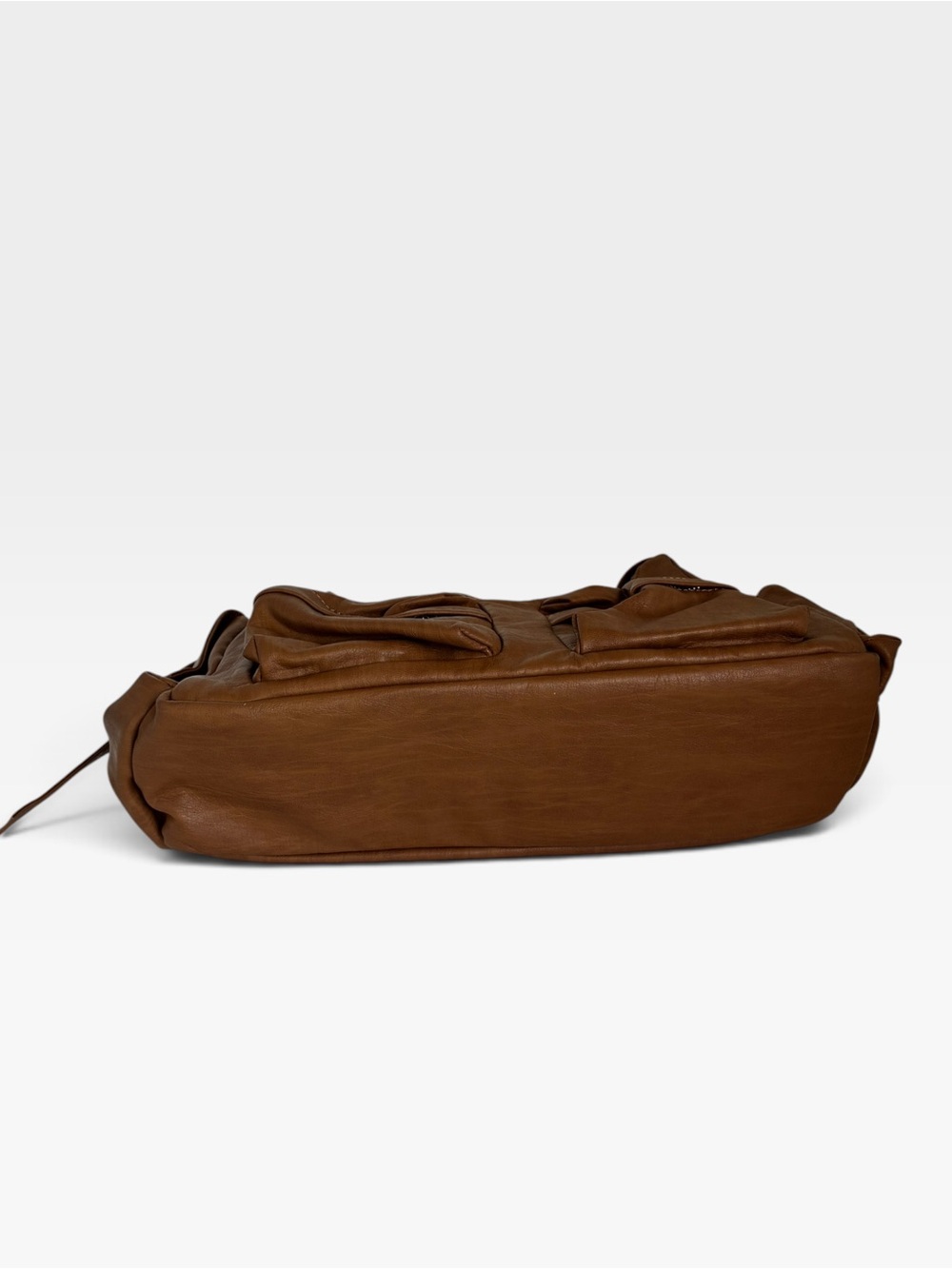 Brown Leatherette Multi-Pocket Shoulder Bag - Picture 5 of 6